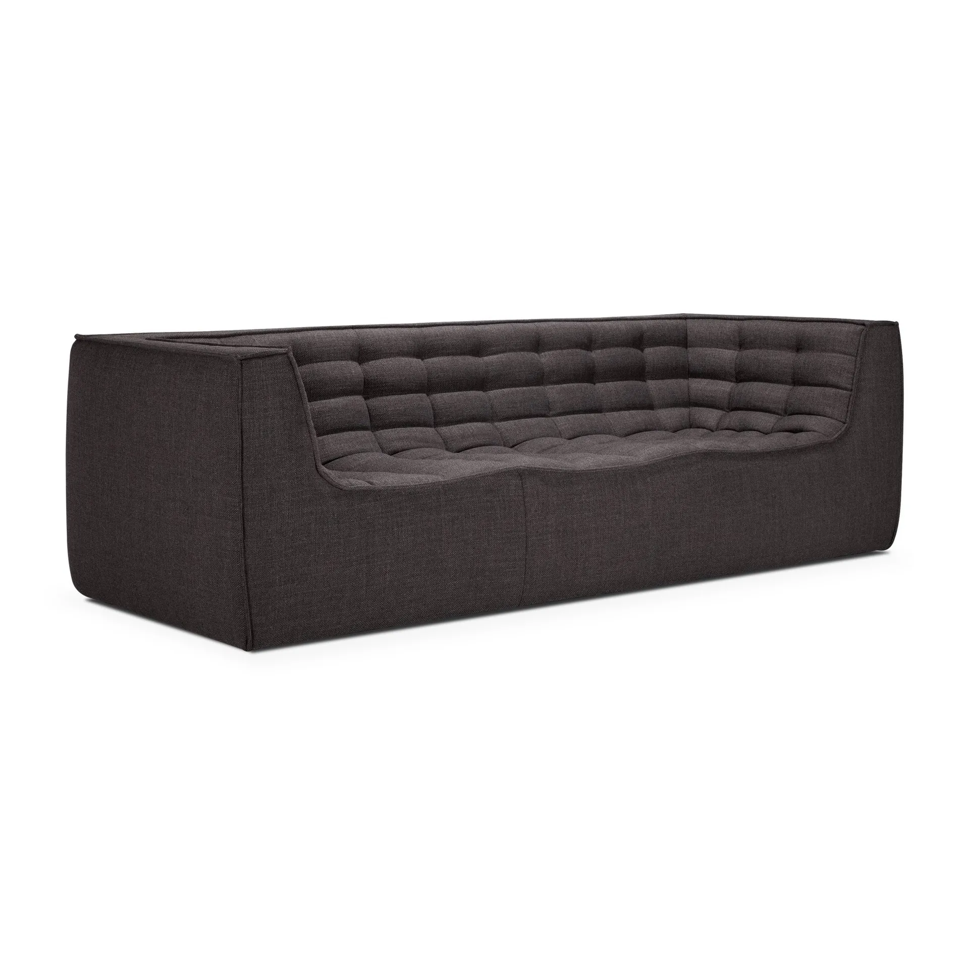 N701 Sofa 3-Sitz, Dark grey, mit Armlehnen Ethnicraft