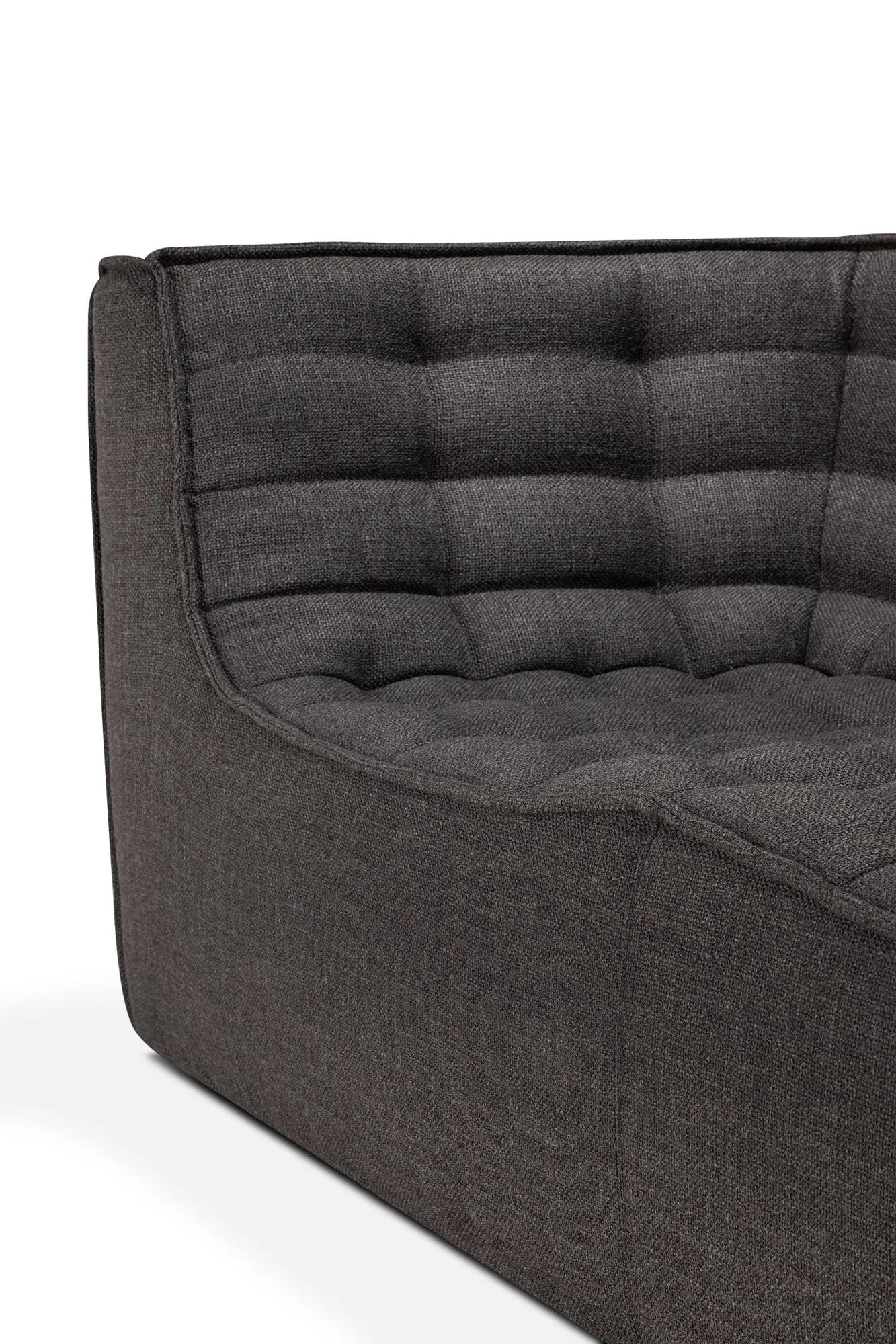 N701 Sofa 3-Sitz, Dark grey, mit Armlehnen Ethnicraft