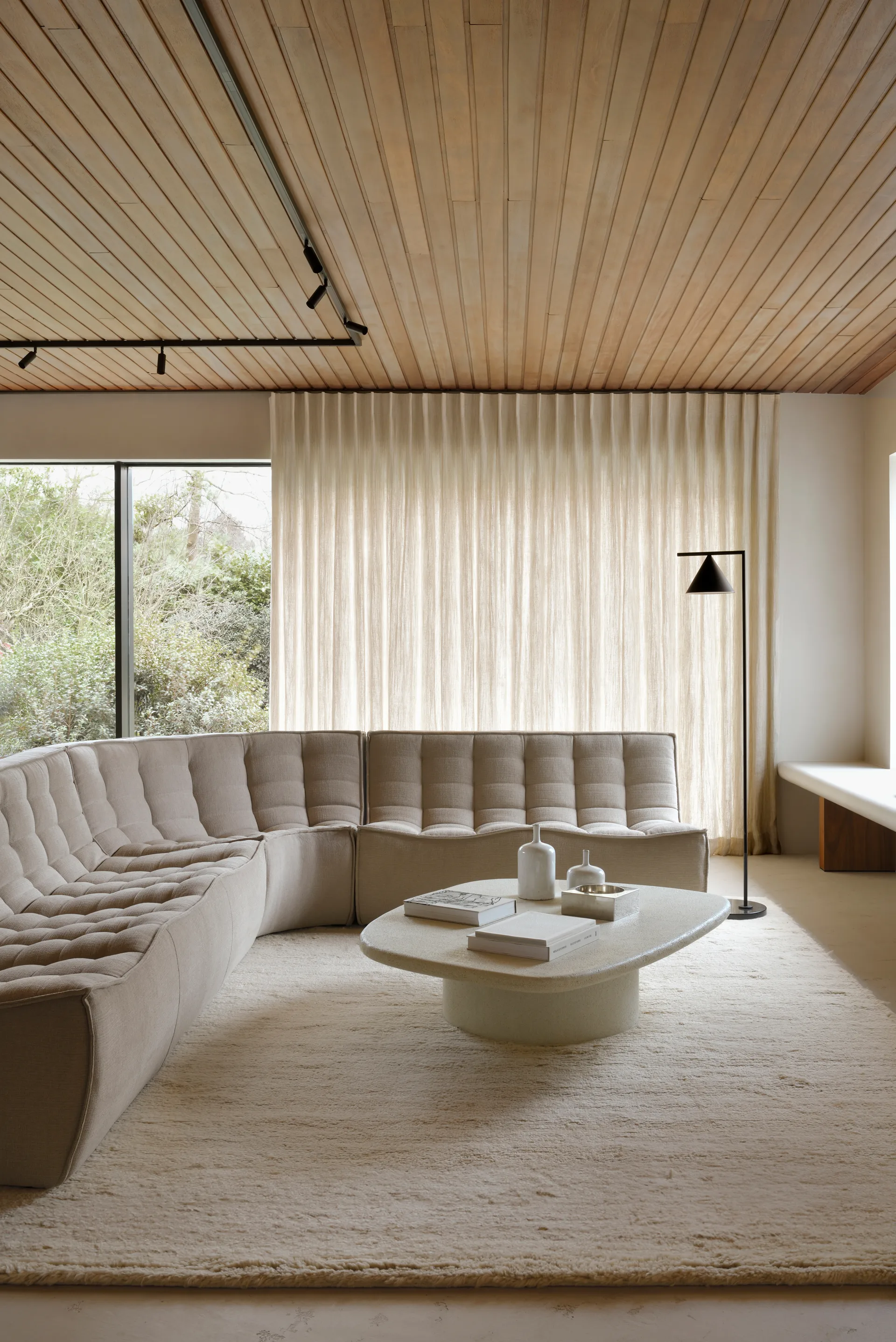 N701 Sofa 3-Sitz, Stoff Ecru beige Ethnicraft