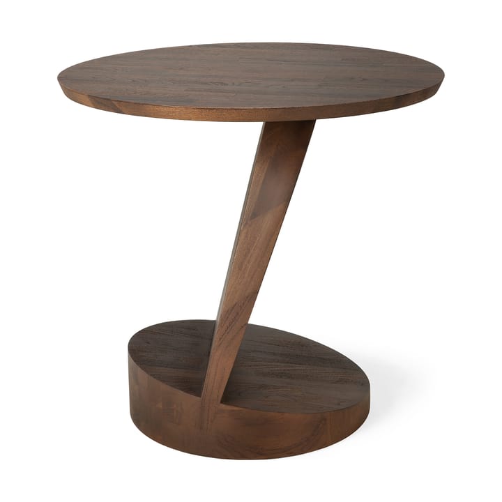 Oblic Couchtisch Ø52 cm - Braun gebeizte Teak - Ethnicraft