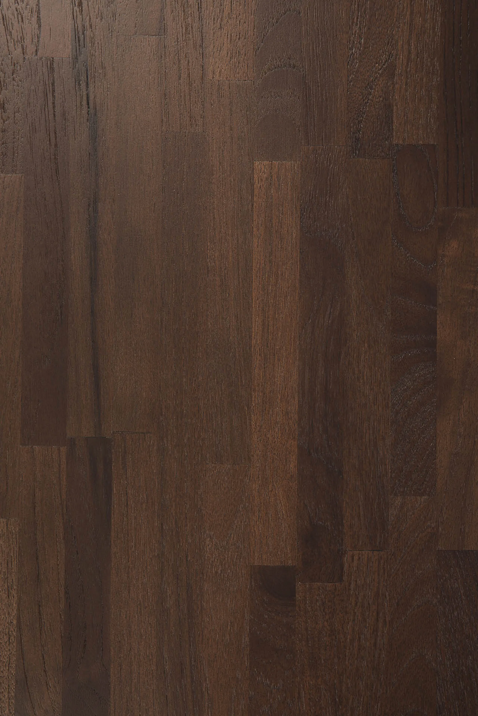 Oblic Couchtisch Ø52 cm, Braun gebeizte Teak Ethnicraft