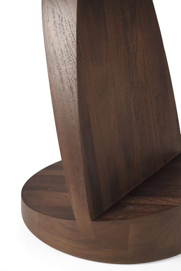 Oblic Couchtisch Ø52 cm - Braun gebeizte Teak - Ethnicraft