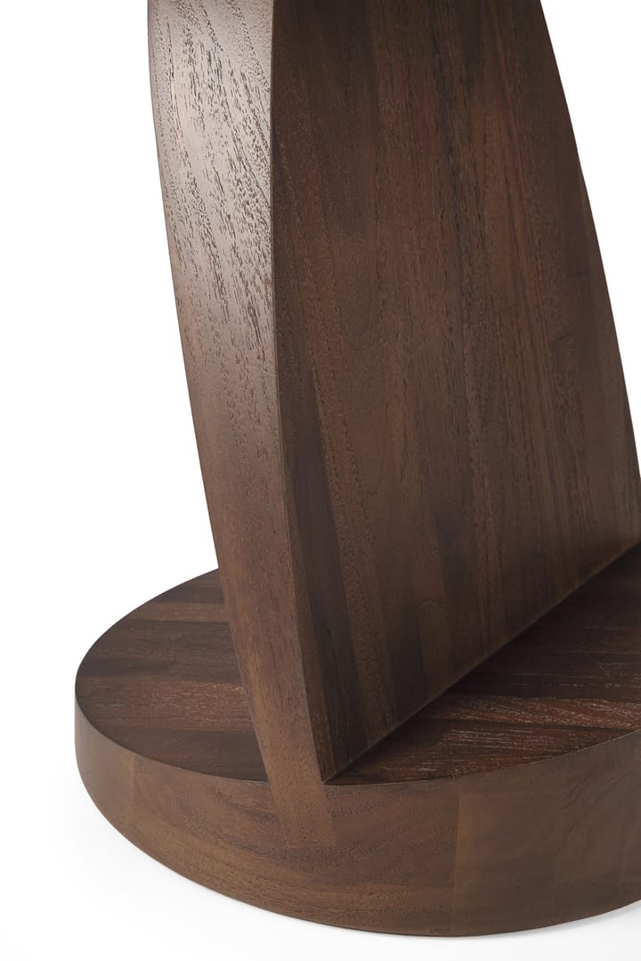 Oblic Couchtisch Ø52 cm, Braun gebeizte Teak Ethnicraft