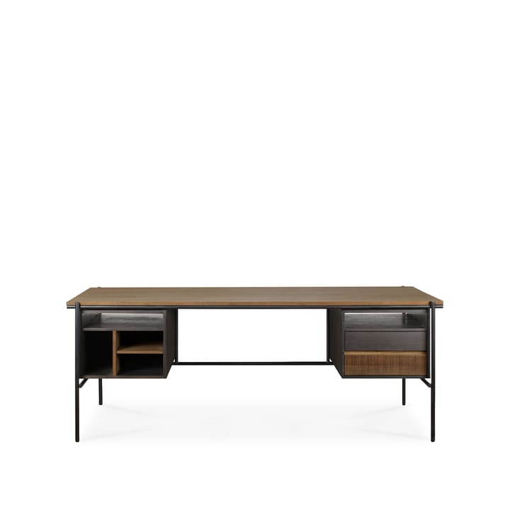 Oscar Schreibtisch mit Schubladen - Teak schwarzen Metallbeinen - Ethnicraft