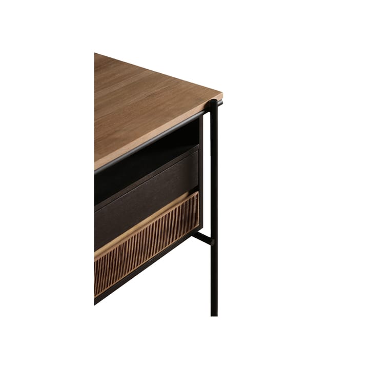 Oscar Schreibtisch mit Schubladen, Teak schwarzen Metallbeinen Ethnicraft