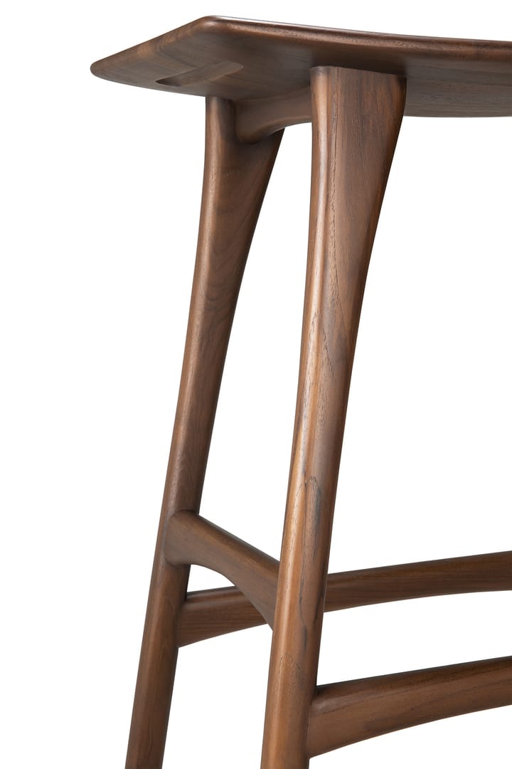 Osso Barhocker 80x57 cm, Lackiertes Teak Brown Ethnicraft