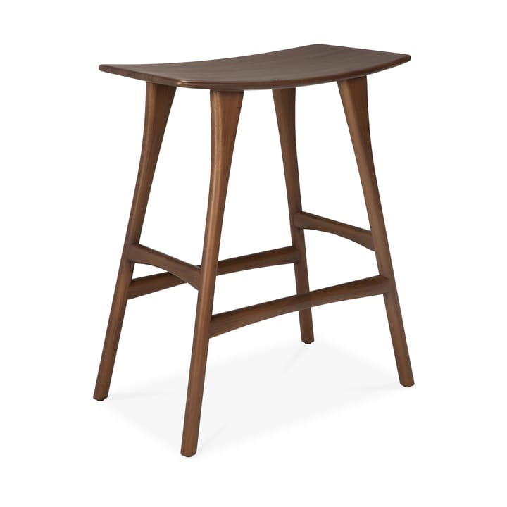 Osso Counter hohe Hocker 67 cm, Lackiertes Teak Brown Ethnicraft