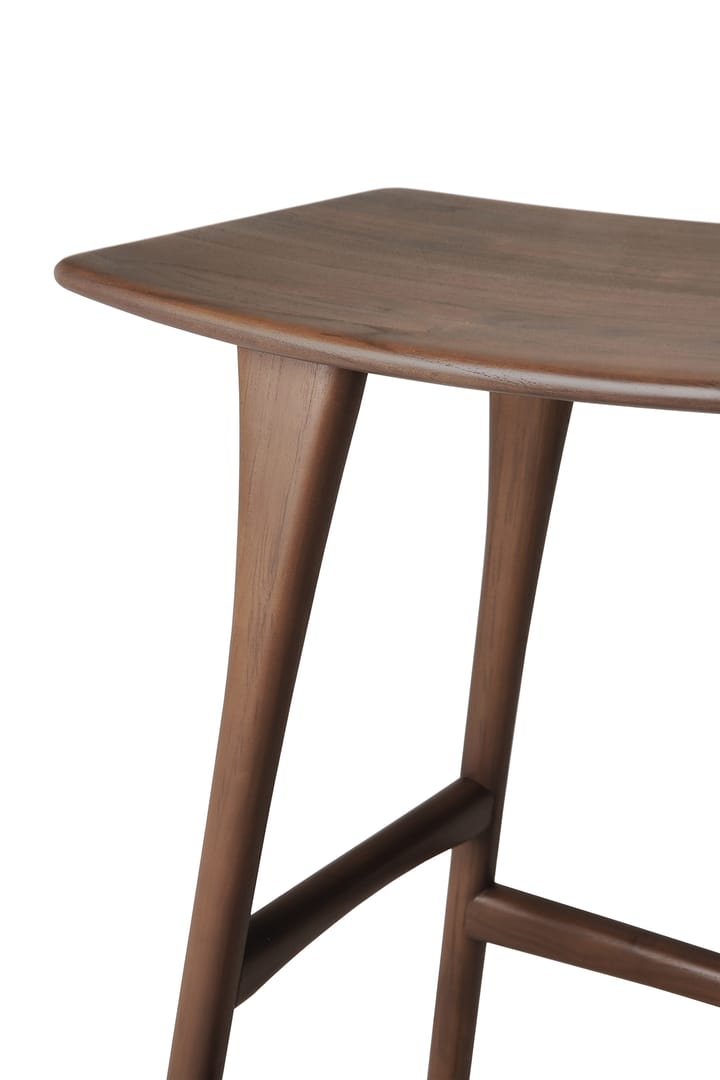 Osso Counter hohe Hocker 67 cm, Lackiertes Teak Brown Ethnicraft