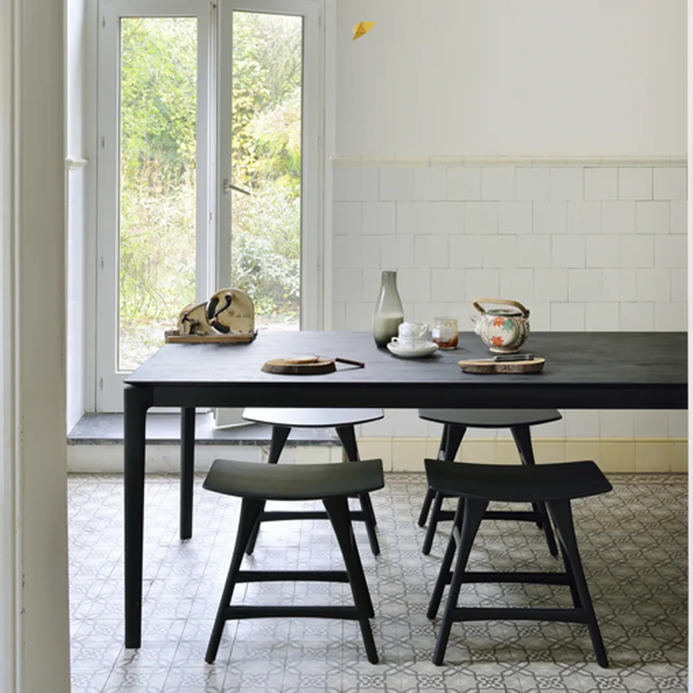 Osso Hocker 48x50 cm, Eiche Schwarz Ethnicraft