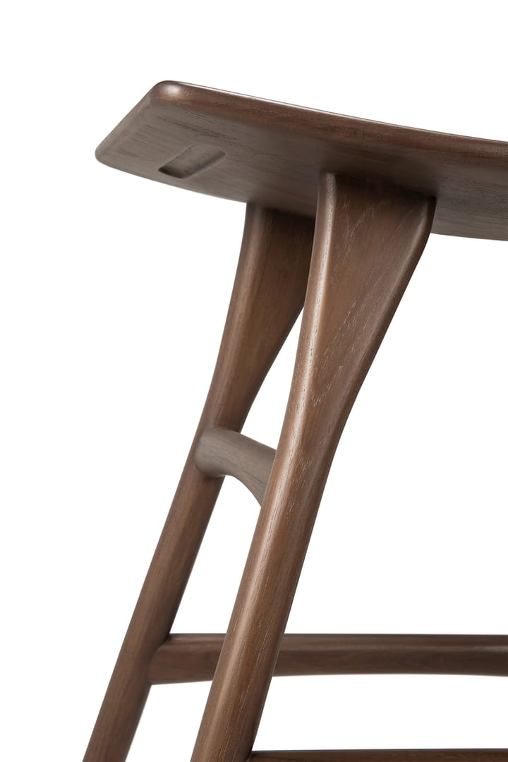 Osso Hocker 48x50 cm, Lackiertes Teak Brown Ethnicraft