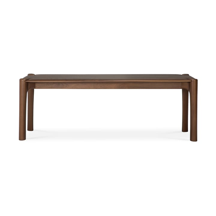 PI-Bank 126x35 cm, Lackiertes Teak Brown Ethnicraft