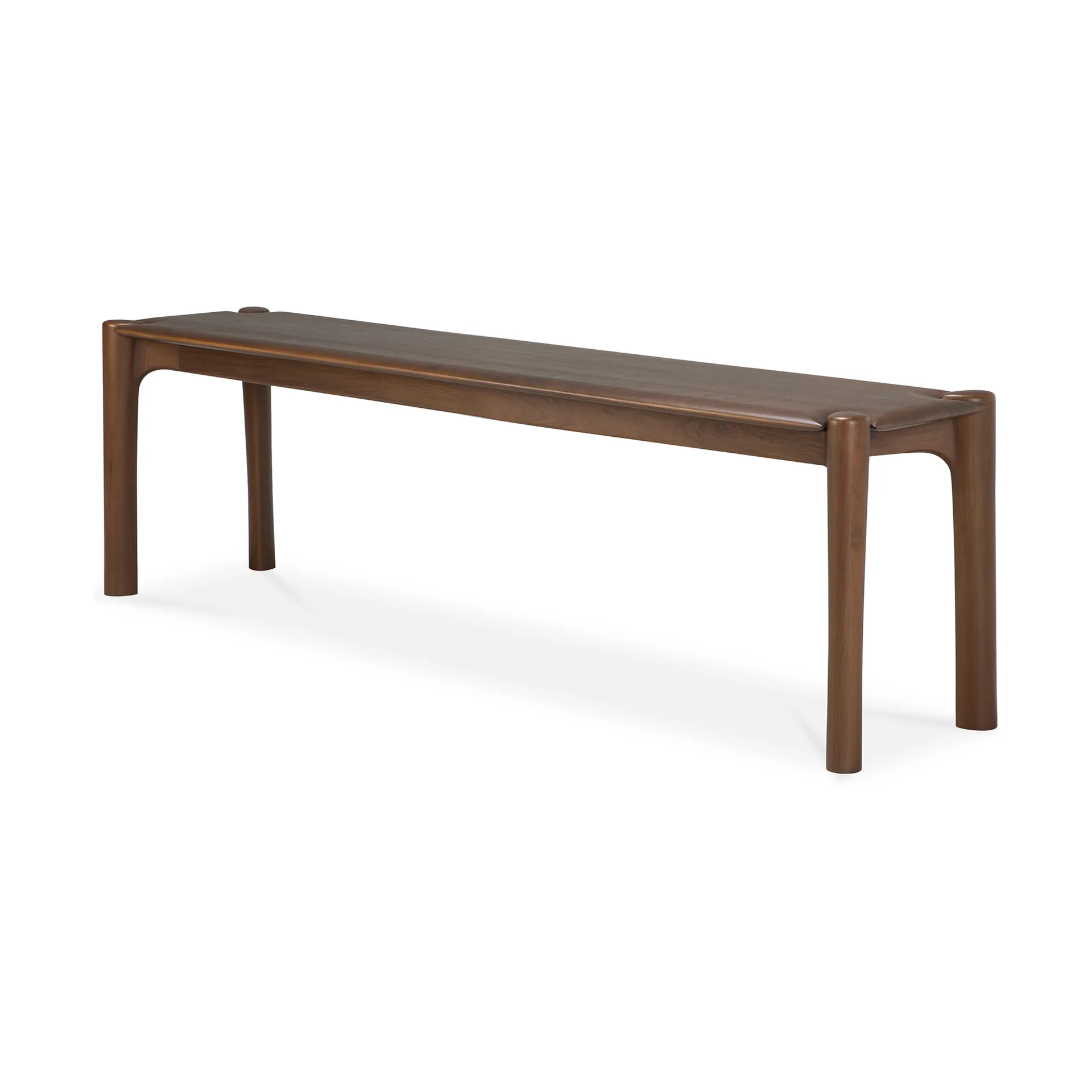 PI Bänk 166x35 cm, Lackiertes Teak Brown Ethnicraft