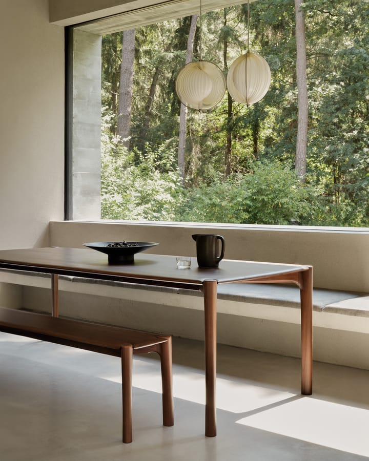 PI Bänk 166x35 cm, Lackiertes Teak Brown Ethnicraft