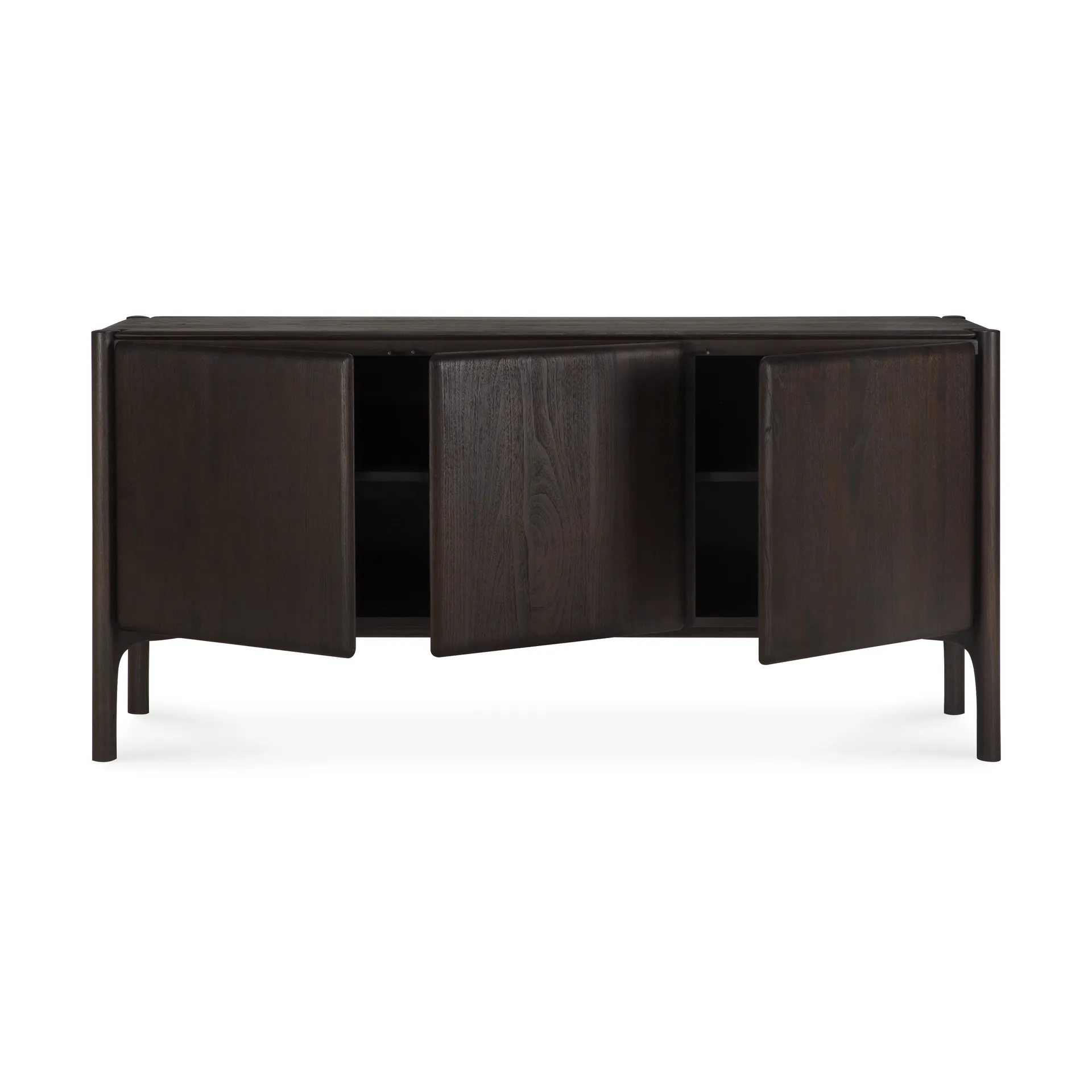 PI Sideboard, Teak dunkelbraun, 3-türig Ethnicraft