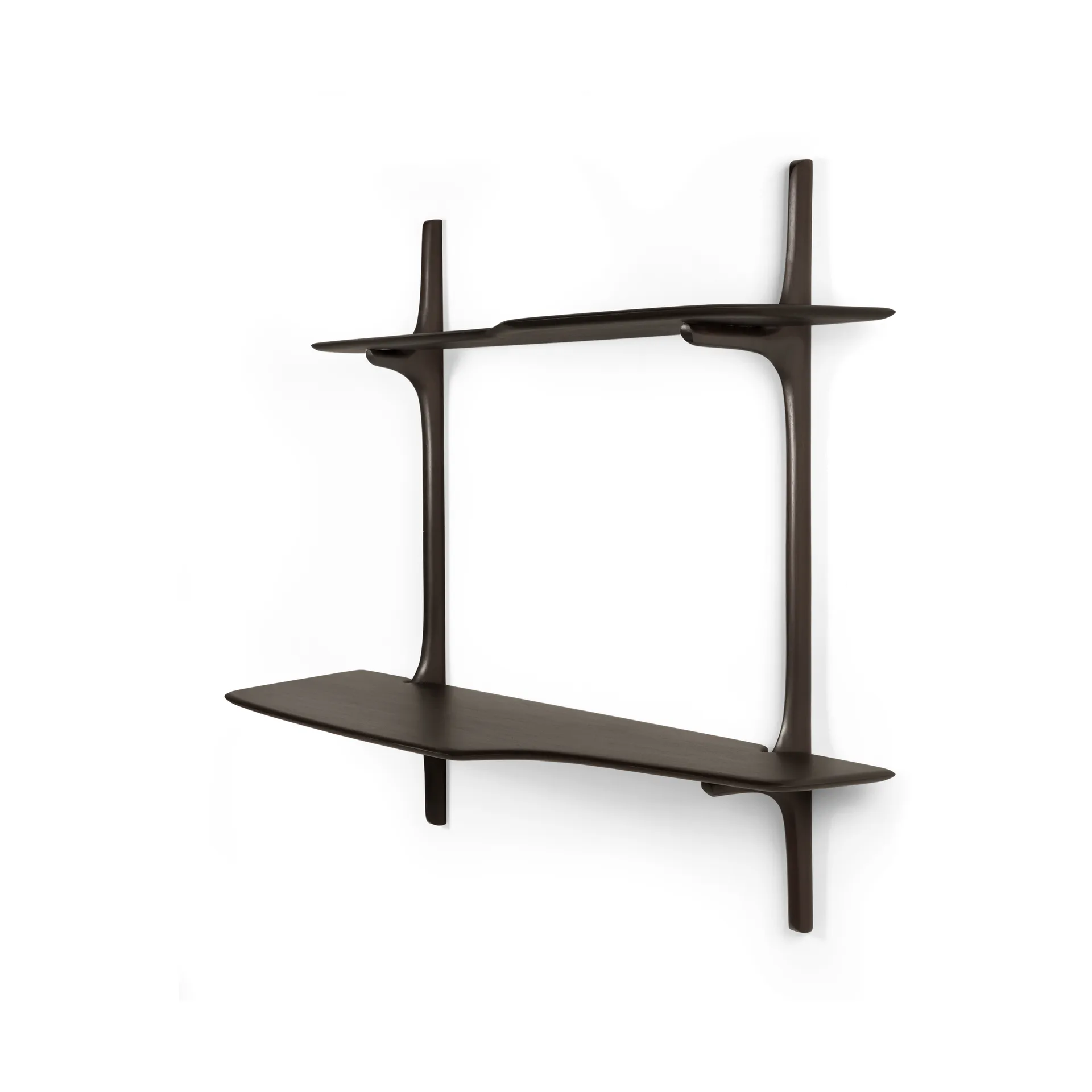 PI Wandmontage-Schreibtisch, Dark brown mahogny, 140x48 cm Ethnicraft