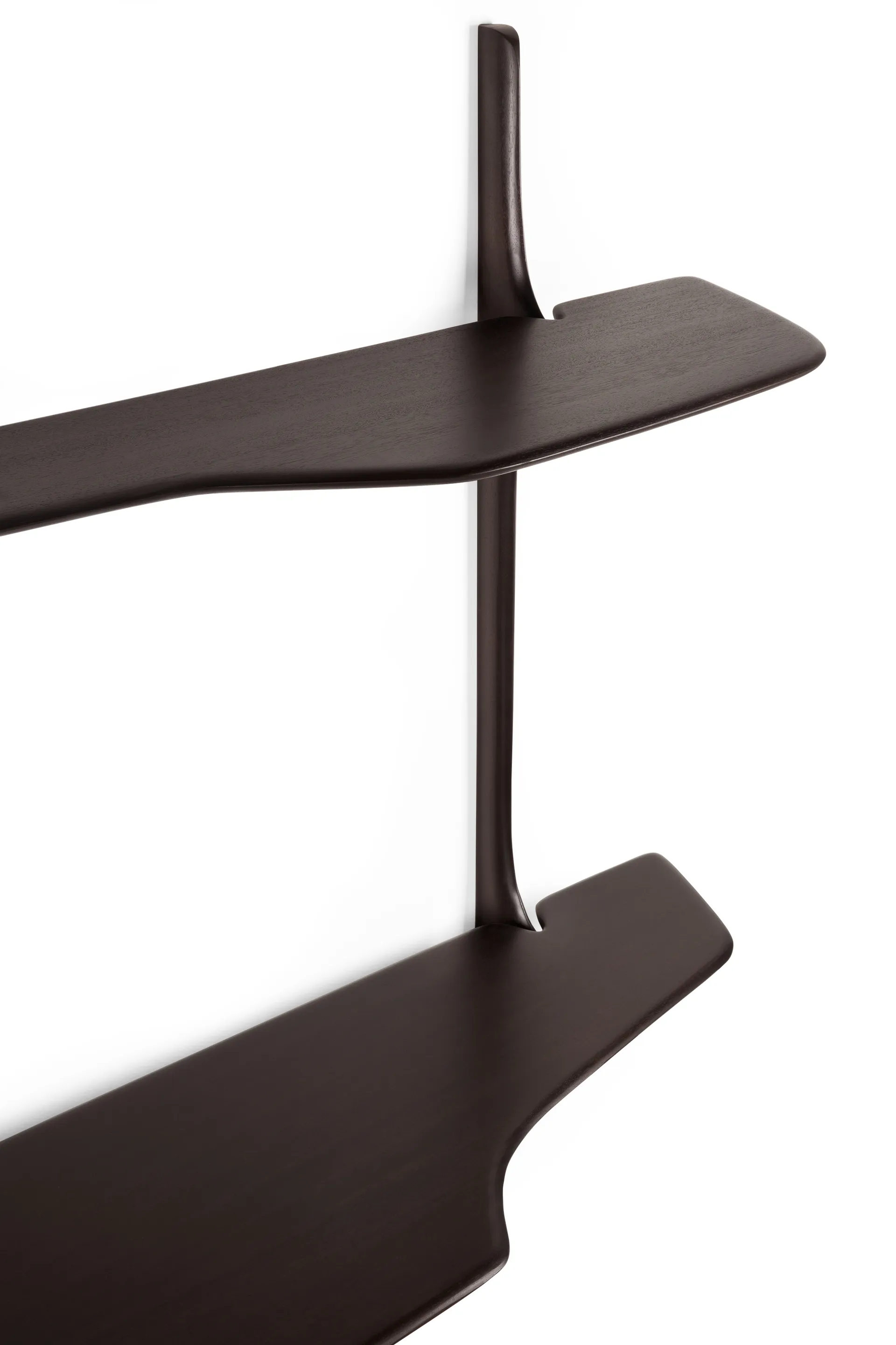 PI Wandmontage-Schreibtisch, Dark brown mahogny, 140x48 cm Ethnicraft