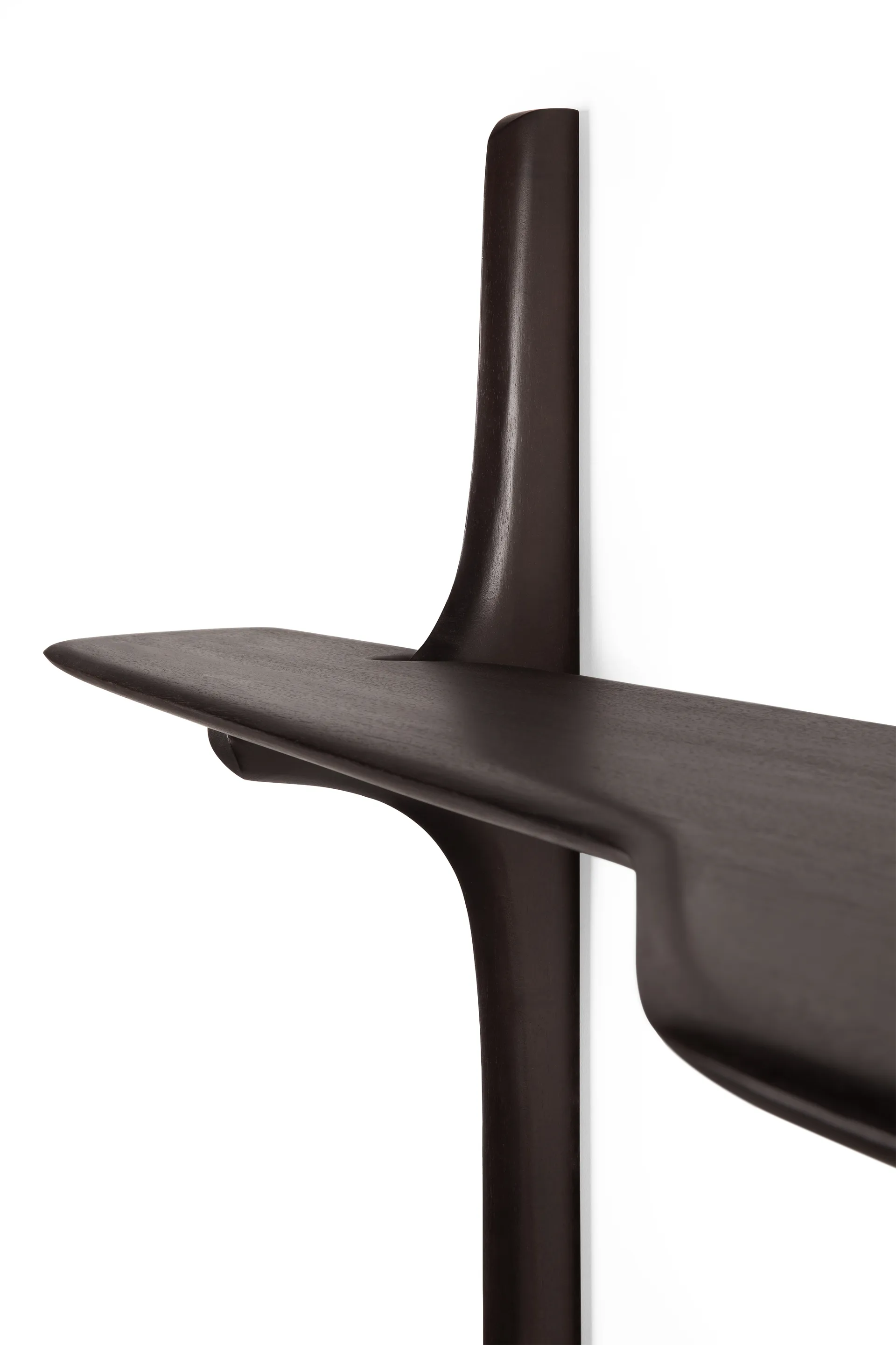 PI Wandmontage-Schreibtisch, Dark brown mahogny, 140x48 cm Ethnicraft