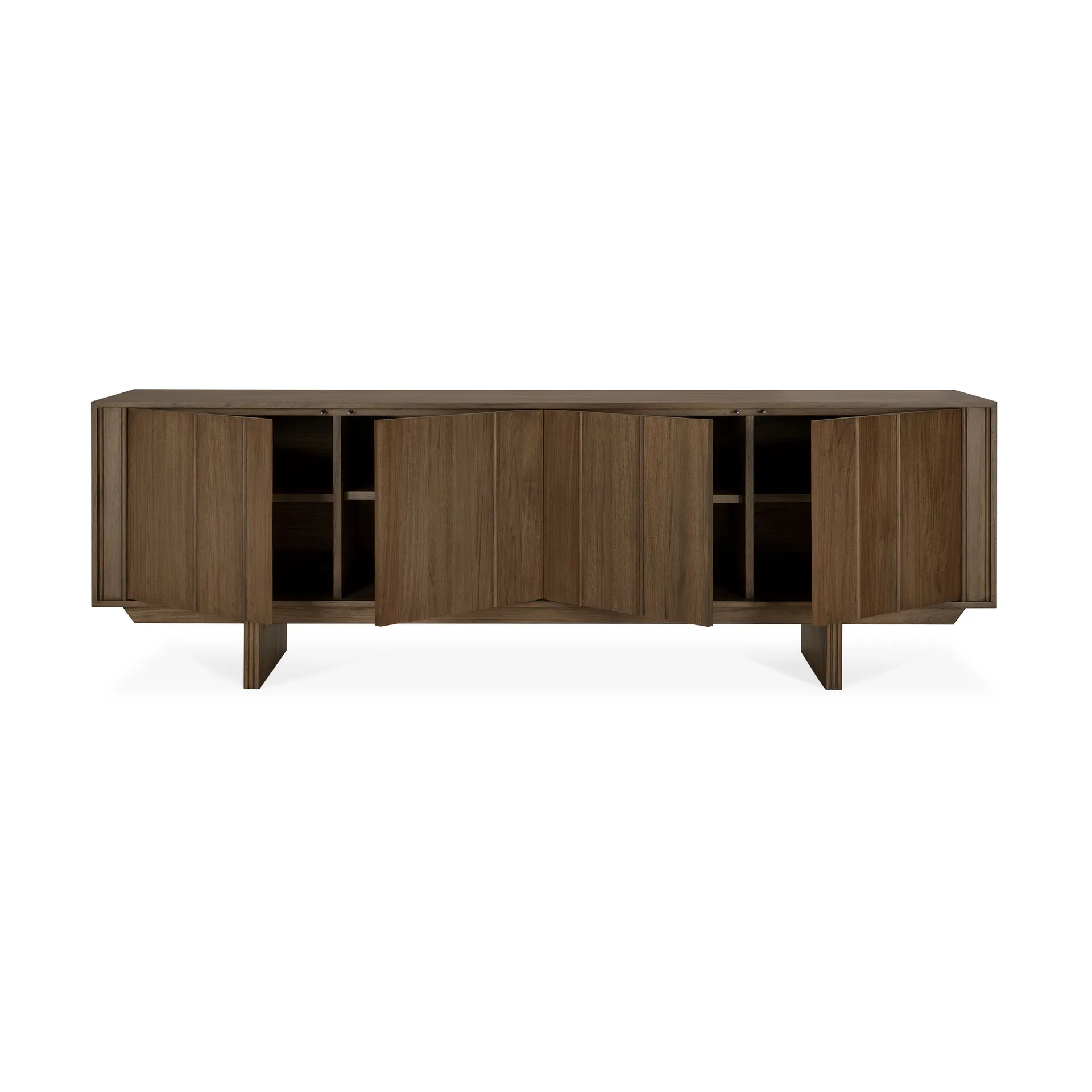 Pillar Sideboard, Wild brown teak, 220 cm Ethnicraft