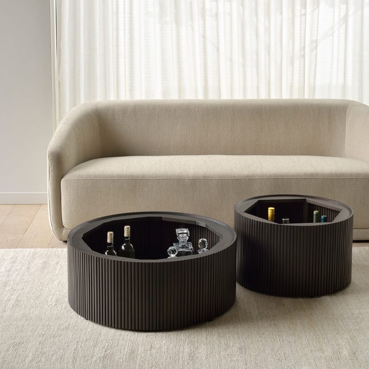 Roller Max Couchtisch rund, Mahagony dunkelbraun 80 cm Ethnicraft