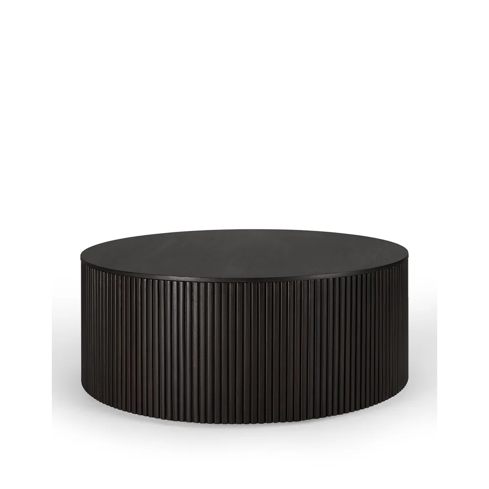 Roller Max Couchtisch rund, Mahagony dunkelbraun 80 cm Ethnicraft