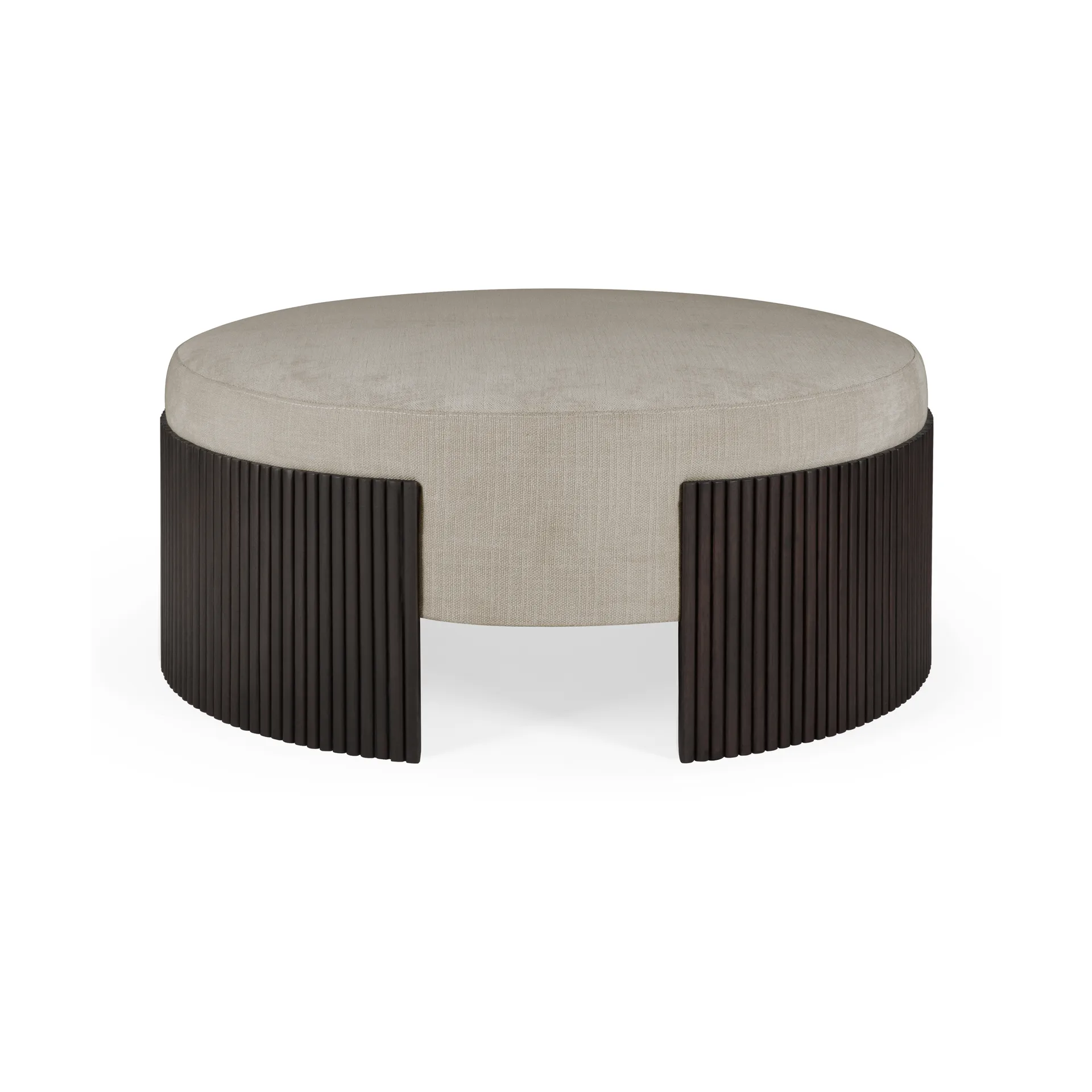 Roller Max Pouf, Dark brown mahogny, Ø85x35 cm Ethnicraft