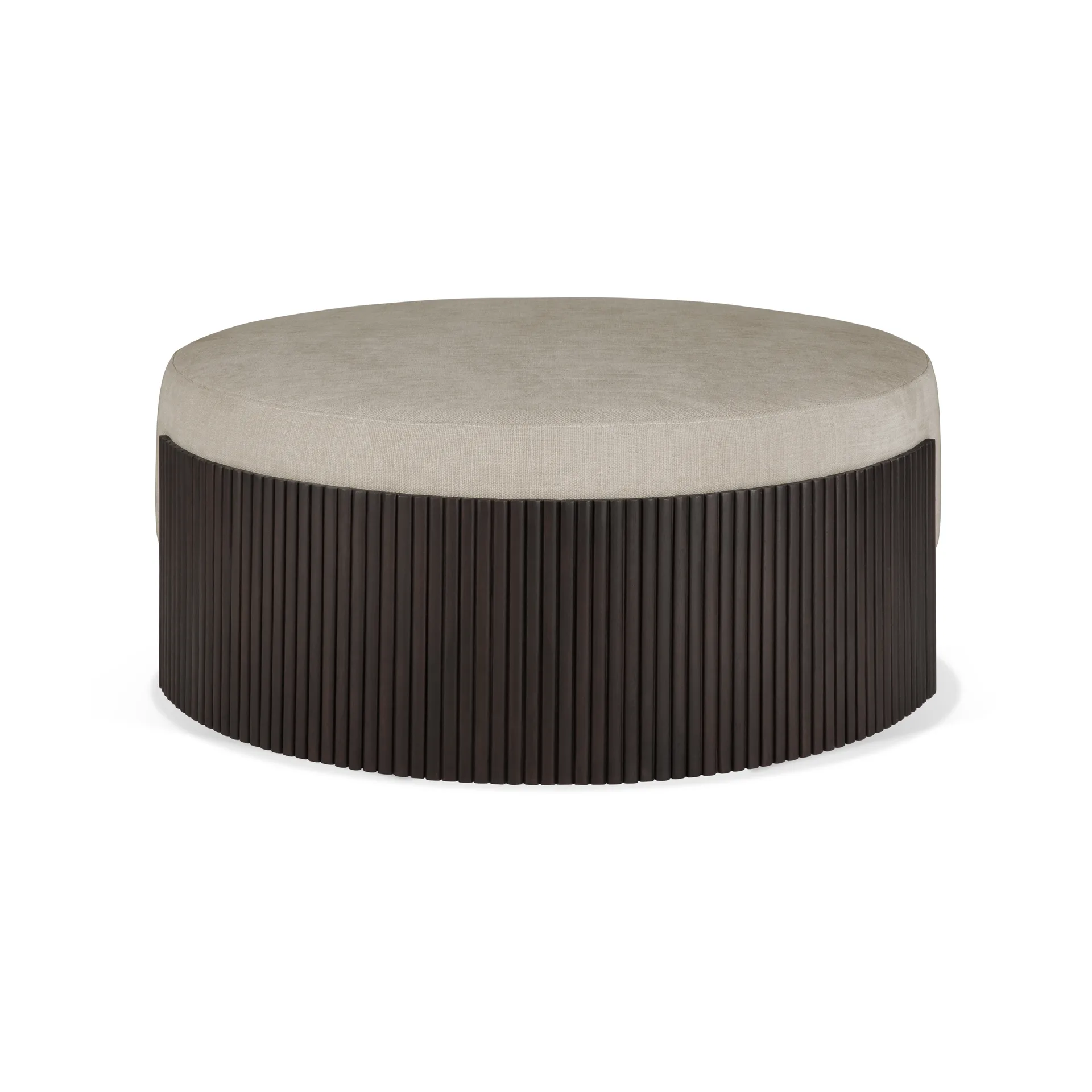 Roller Max Pouf, Dark brown mahogny, Ø85x35 cm Ethnicraft