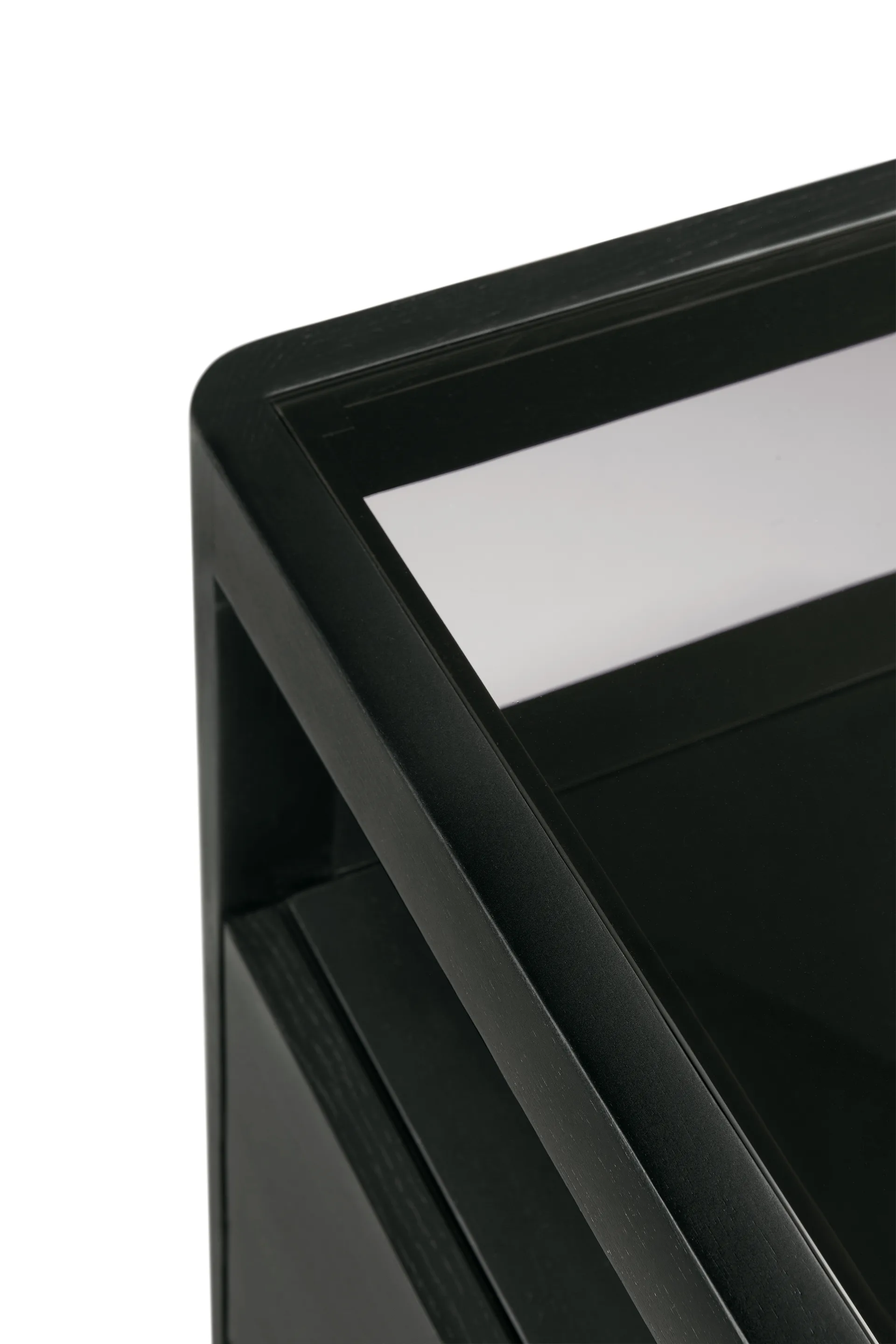 Spindle Kommode, Schwarz lackierte Eiche, 4 Schubladen Ethnicraft