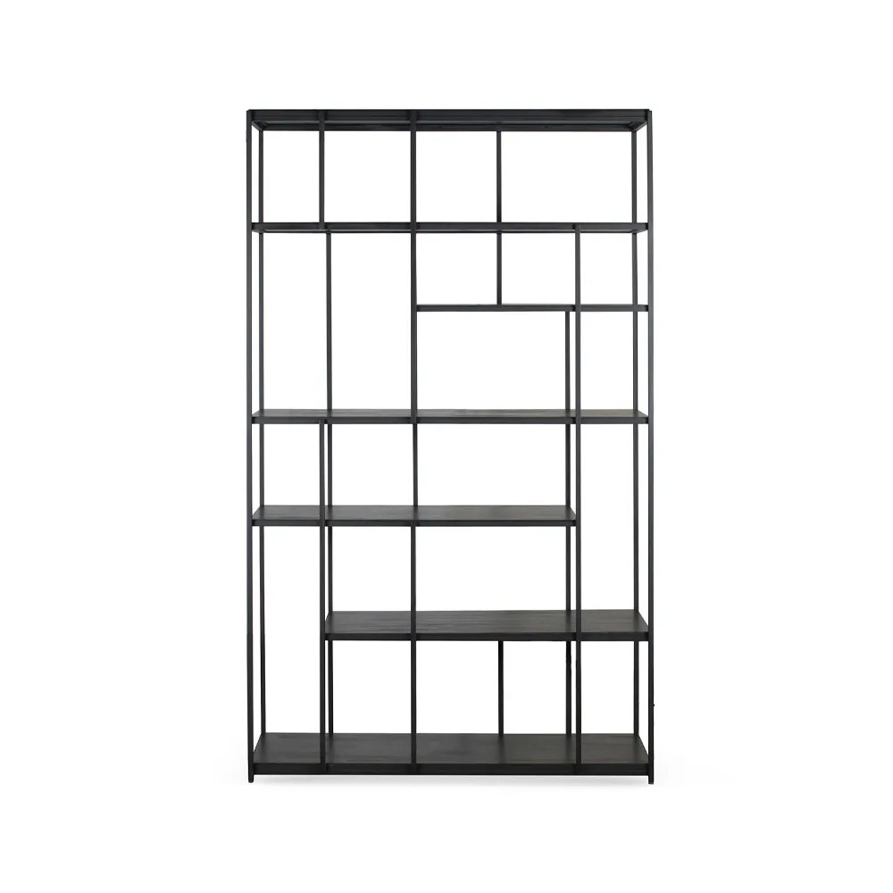 Studio Rack Regal 205x120 cm, Schwarzes Teak Ethnicraft