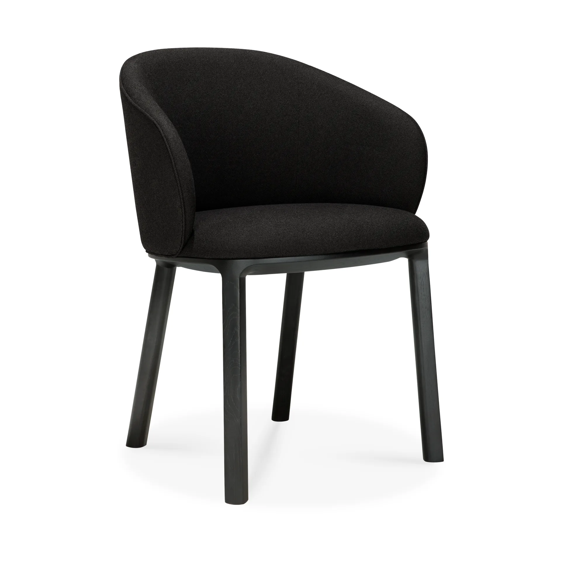 Unda Stuhl, Schwarz lackierte Eiche-charcoal Ethnicraft