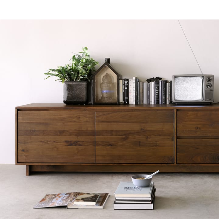 Wave  Fernsehbank 60x210 cm, Hartholz geölte Eiche Ethnicraft