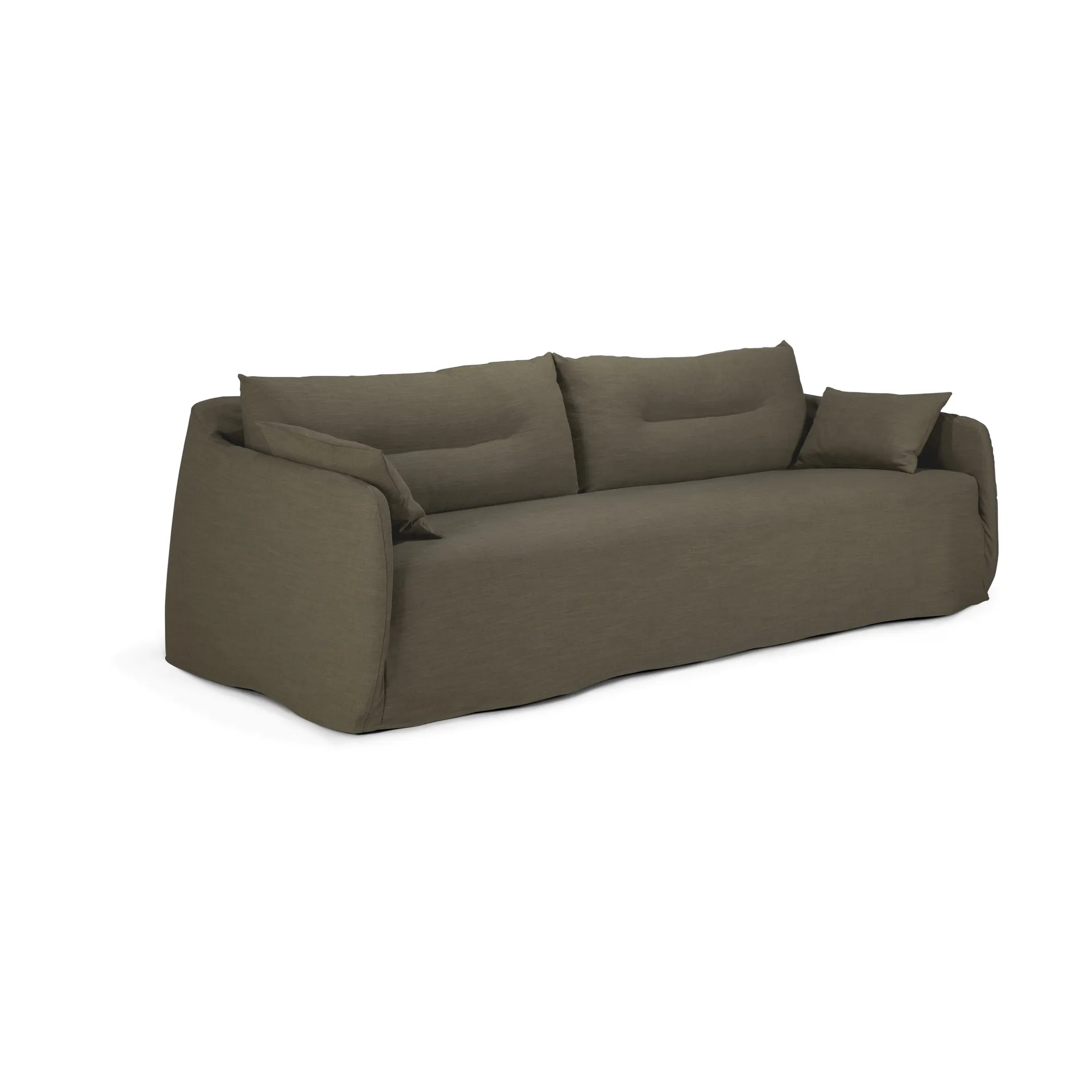 Weave Sofa abnehmbarer Bezug, Green, 3-sitzig Ethnicraft