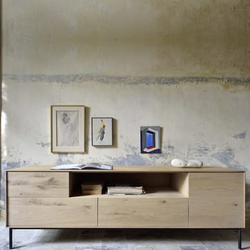 Whitebird Fernsehbank 180 cm - Oak Wax Oil-Black metal - Ethnicraft