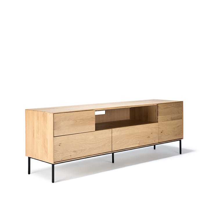 Whitebird Fernsehbank 180 cm, Oak Wax Oil-Black metal Ethnicraft