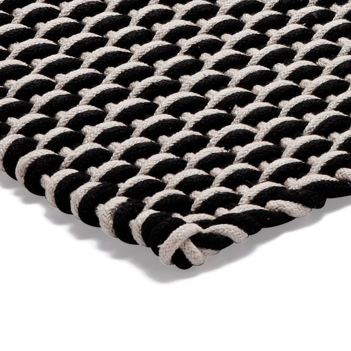 Rope Teppich schwarz - 50  x  80cm - Etol Design