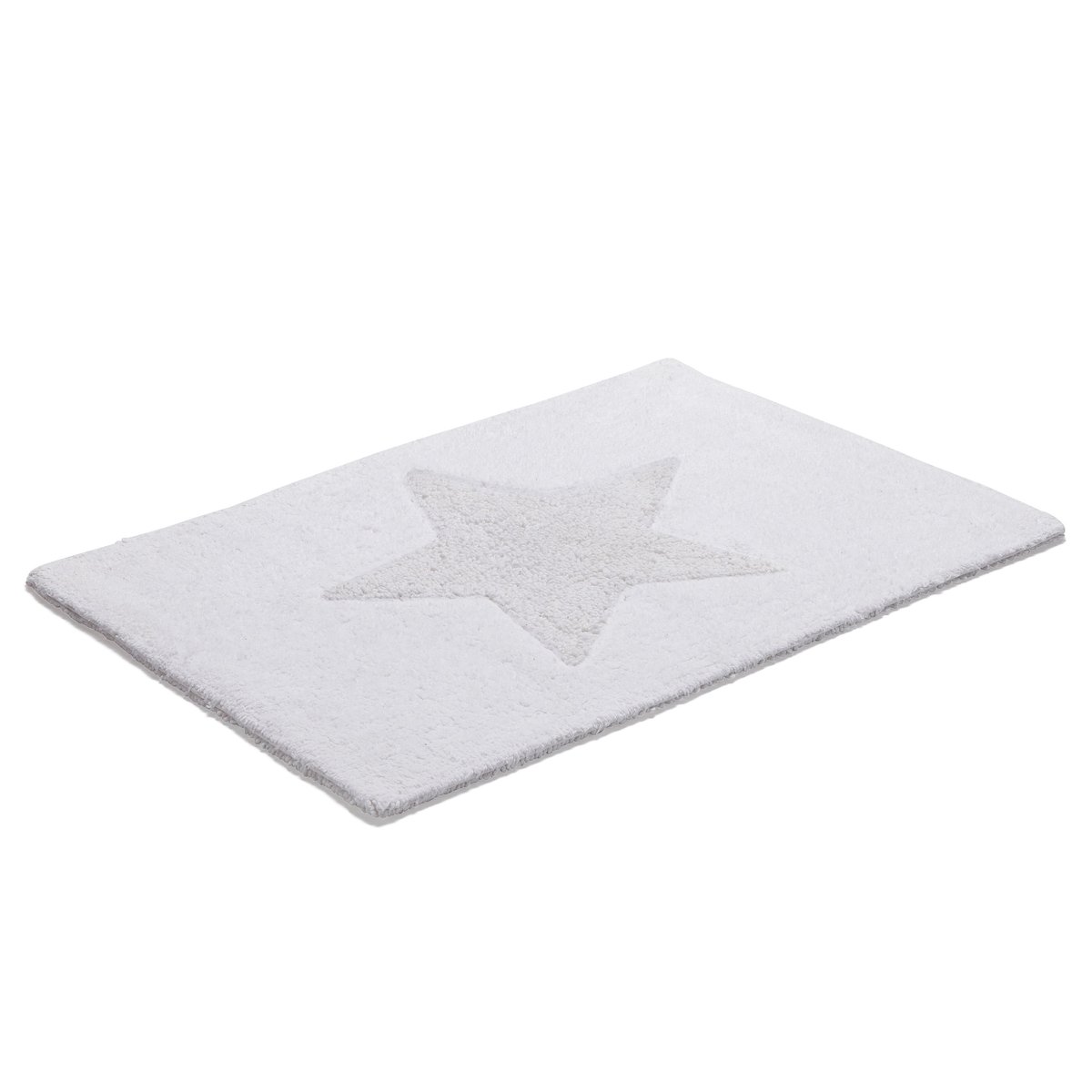Etol Design Star kleiner Badezimmerteppich Weiß | Skandinavisches Design | Badezimmerteppiche | Weiß