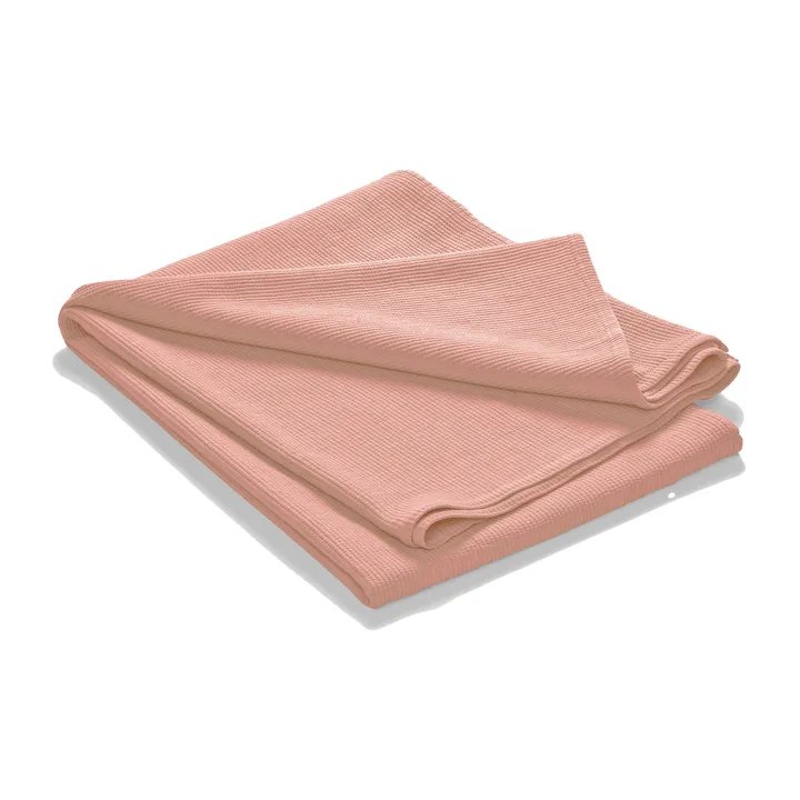 Stripe Bettüberwurf Baumwolle stone washed 180 x 260 - Dusty Rose - Etol Design