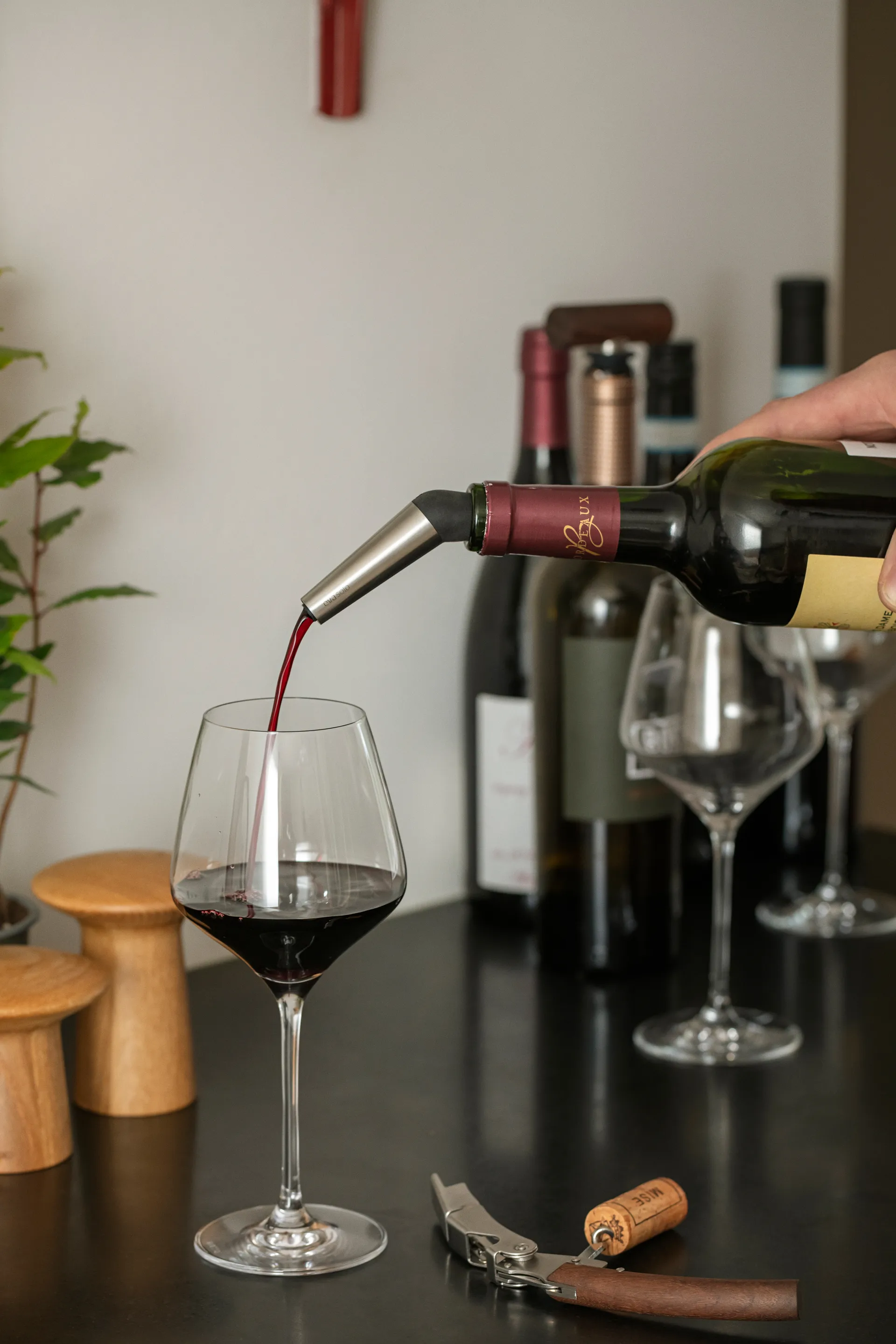 Eva Solo Wein-Dekantierkork, Black-silver Eva Solo