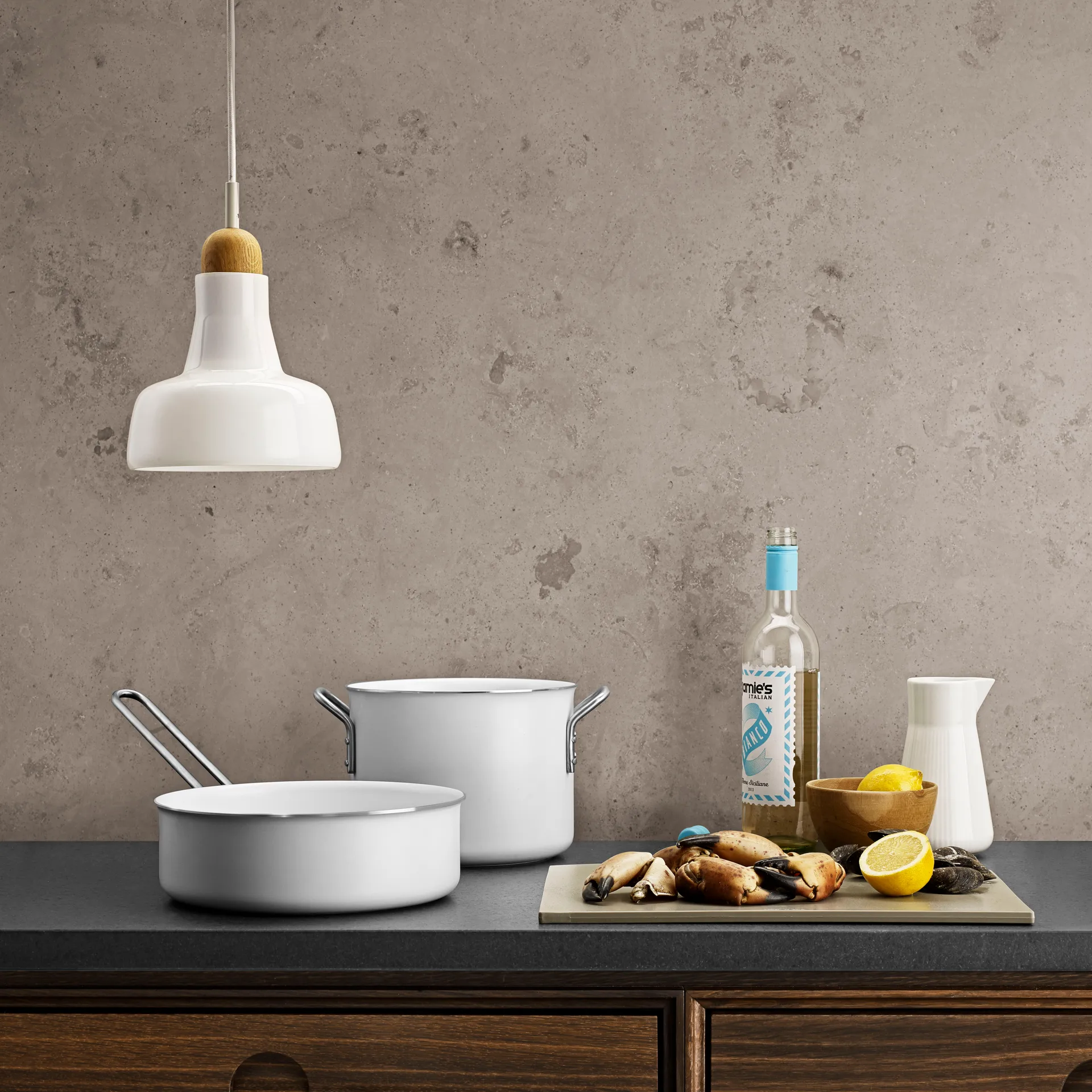 Eva Trio White Line Topf, 4,8 Liter Eva Solo