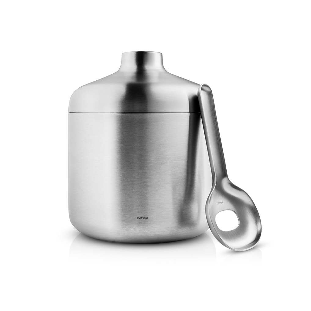 Eva Solo Liquid lounge Eiskübel mit Löffel 1,4 l Brushed steel
