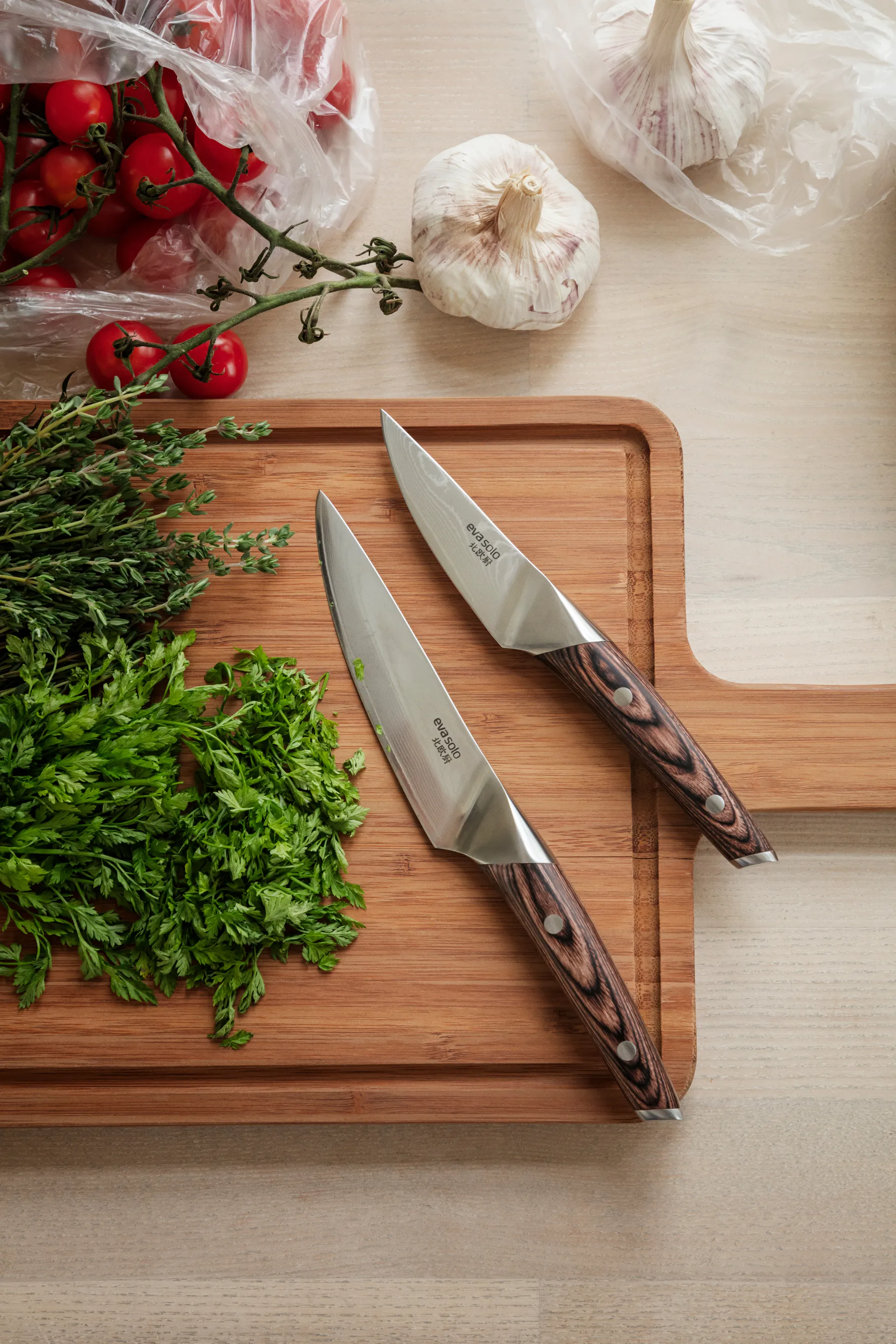 Nordic Kitchen Gemüsemesser 13 cm, Damaststahl Eva Solo