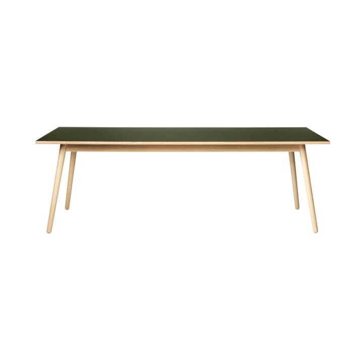 C35C Esstisch 95x220 cm - Olive green-oak nature lacquered - FDB Møbler