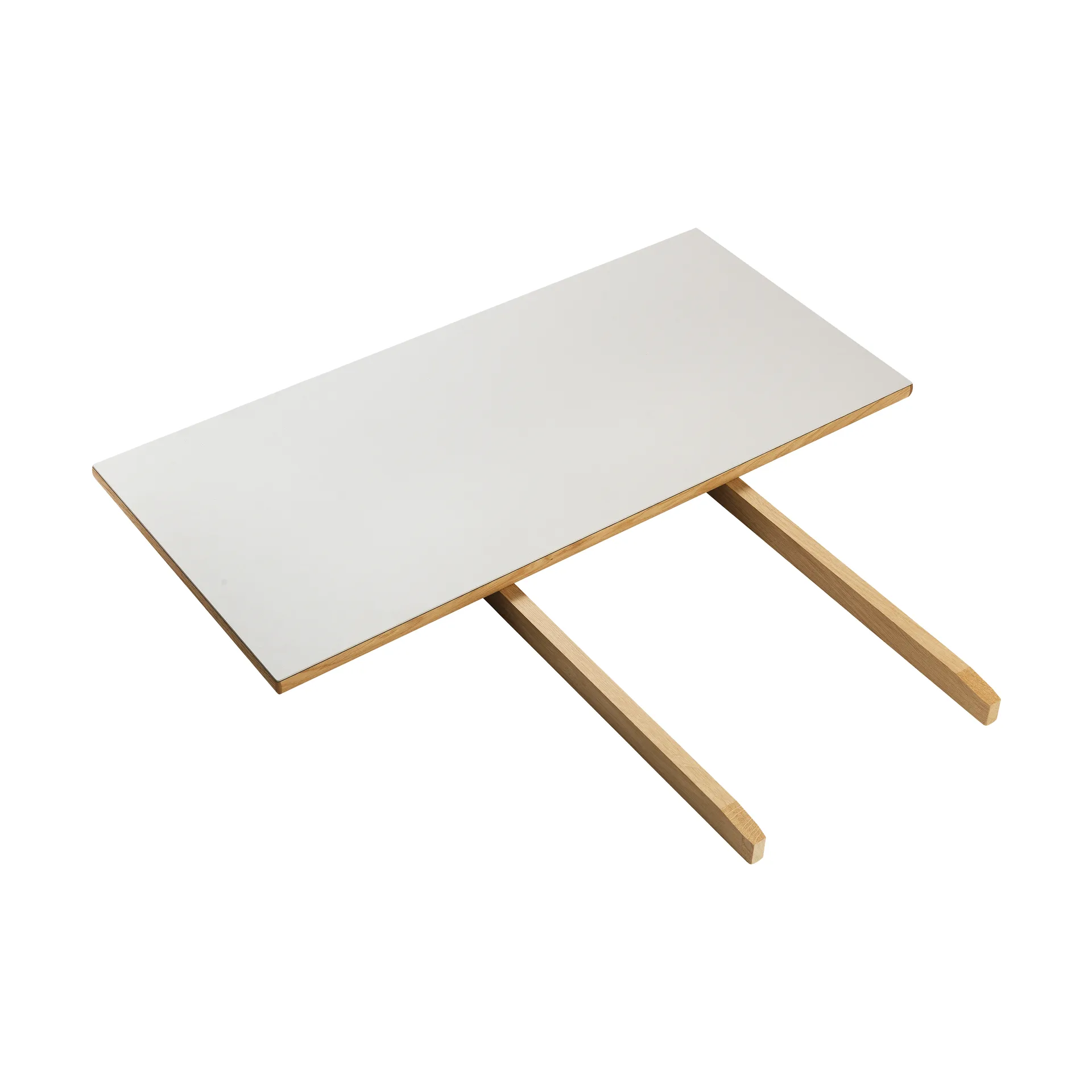 C35S Einlegeplatte 95x45 cm, Light grey linoleum-oak nature waterbased laquer FDB Møbler