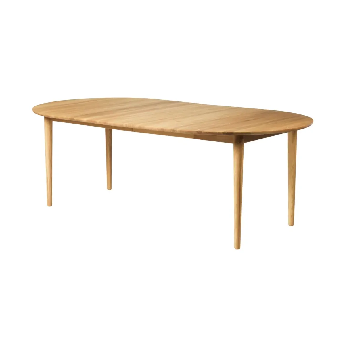 C62E Bjørk Esstisch 2-teilige Einlegeplatten, Oak solid oiled FDB Møbler