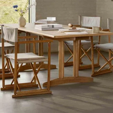 C64 Shaker Esstisch 90x180 cm - Oak solid oiled - FDB Møbler