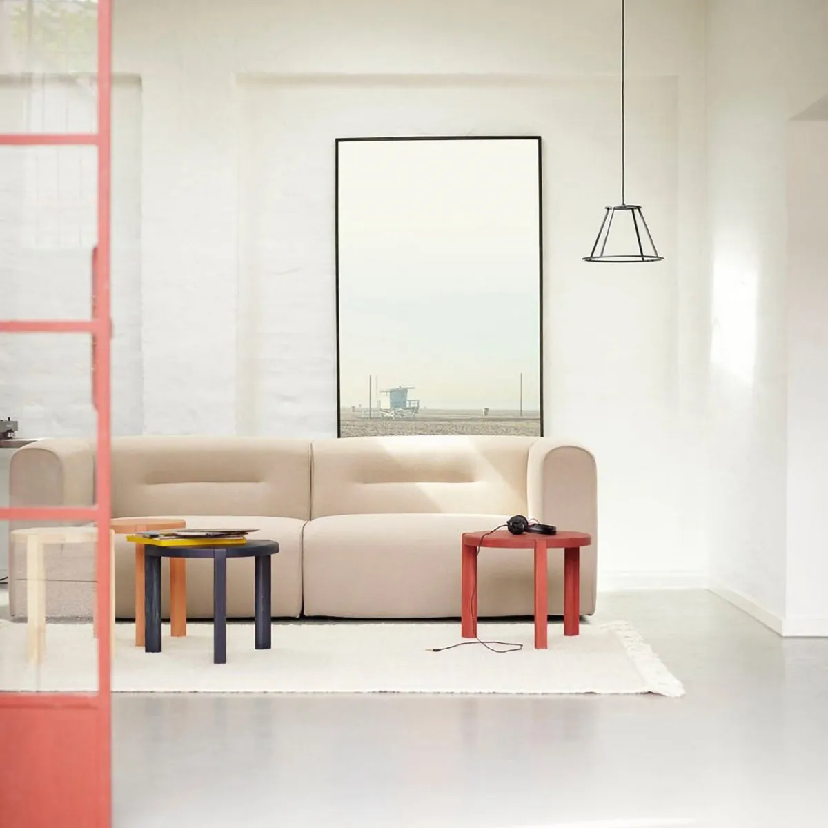 D108 Ragnesminde Couchtisch Ø48 cm, Carmine red FDB Møbler