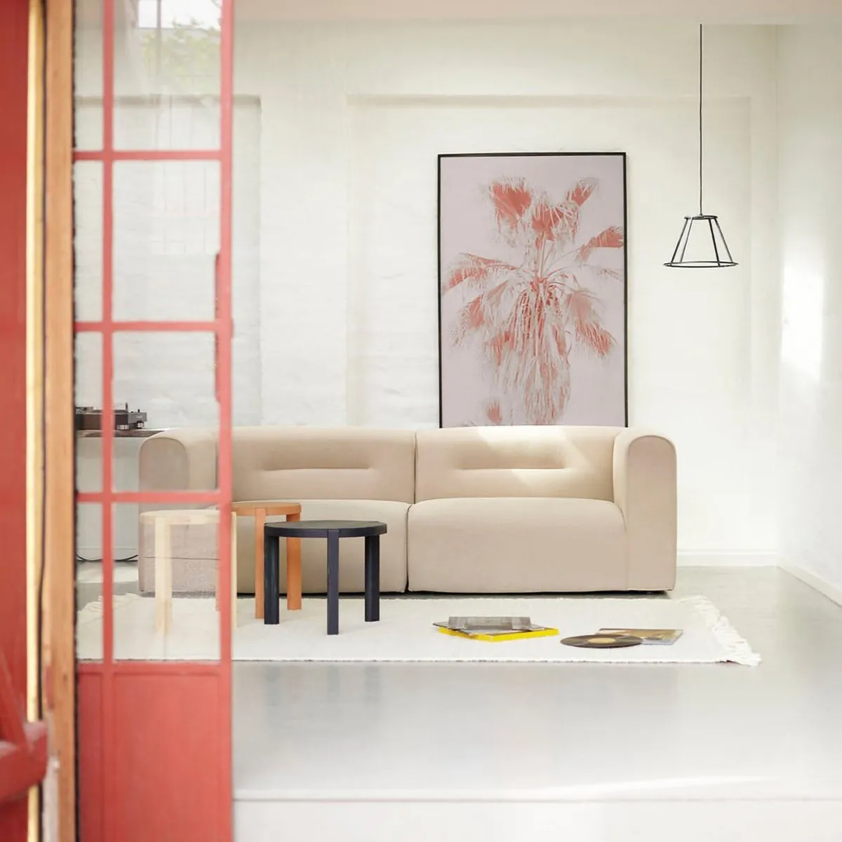 D108 Ragnesminde Couchtisch Ø48 cm, Midnight blue FDB Møbler