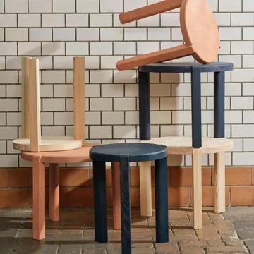 D108 Ragnesminde Couchtisch Ø48 cm - Pine untreated - FDB Møbler