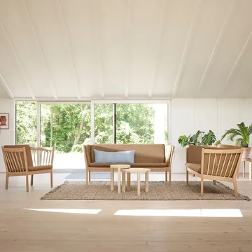 D108 Ragnesminde Couchtisch Ø48 cm - Pine untreated - FDB Møbler