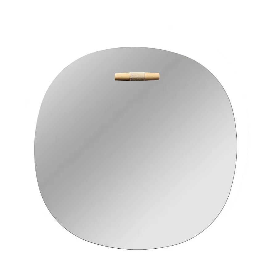 I4 Birksø Wandspiegel, Oak nature lacquered Ø50 cm FDB Møbler