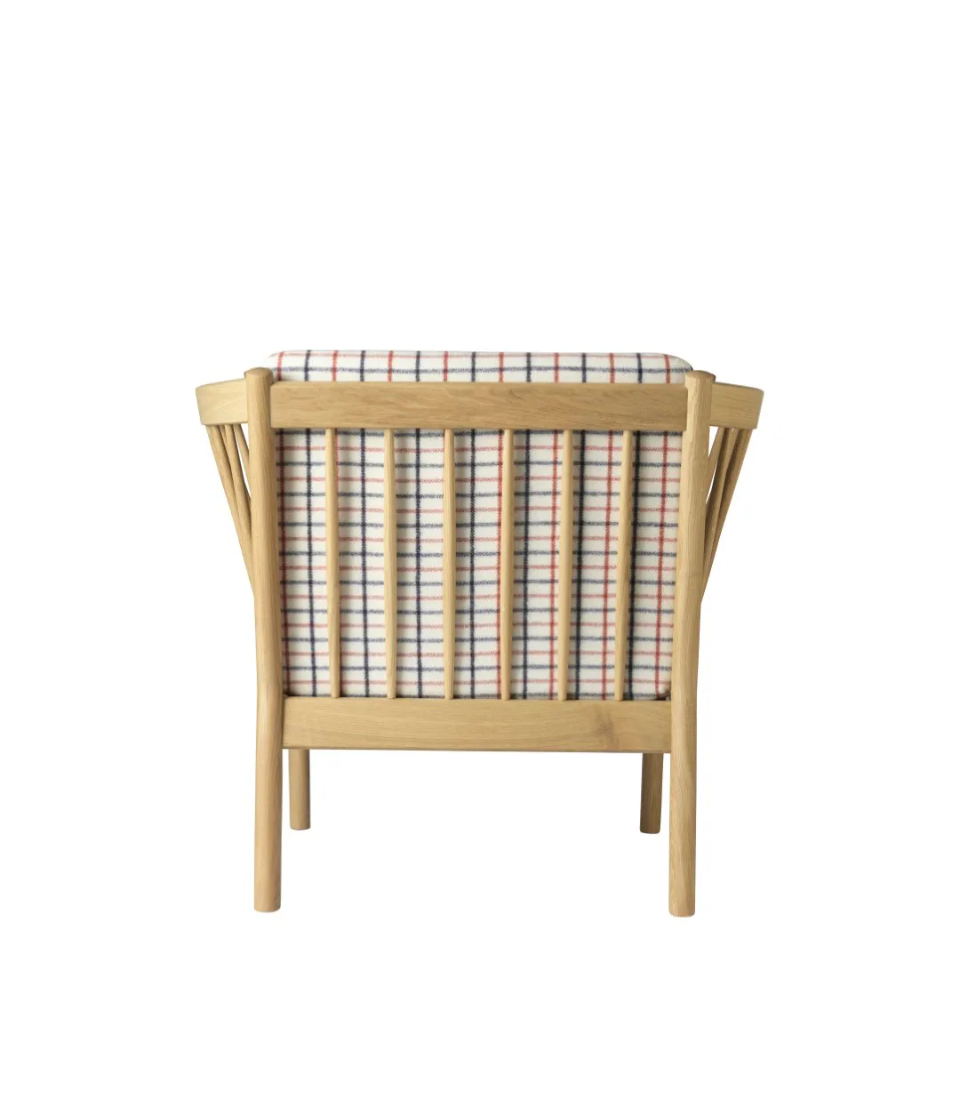 J146 Sessel, Oak nature lacquered-red diced FDB Møbler